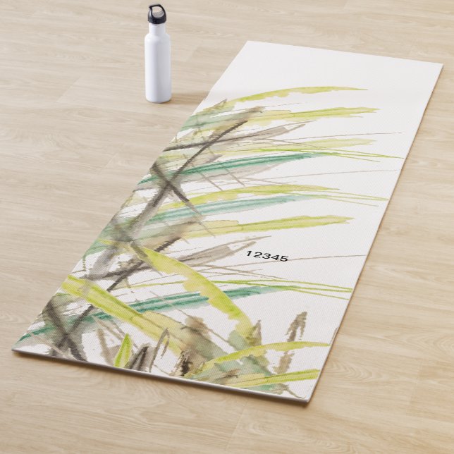 Tapete De Yoga Grama de Abstrato monograma pintado à mão (In Situ)