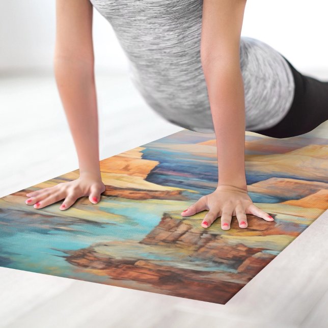 Tapete De Yoga Grand Canyon Fantasy Watercolor (Criador carregado)