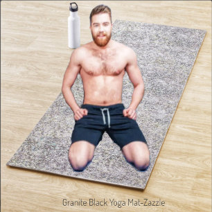 Tapete De Yoga Granito preto
