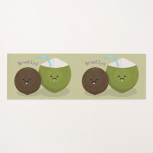 Tapete De Yoga Grátis feliz desenho animado de coconuts kawaii