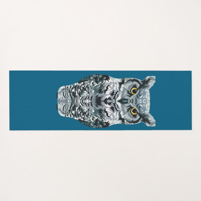 Tapete De Yoga Great Horned Owl (Verso (Horizontal))