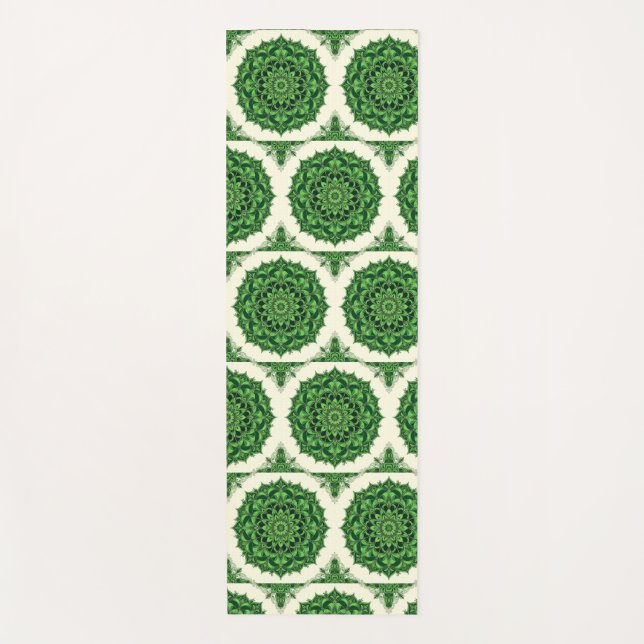 Tapete De Yoga Green Mandala (Frente)