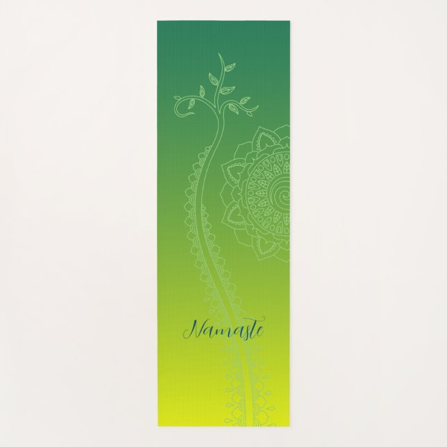 Tapete De Yoga Green Mandala Yoga Mat
