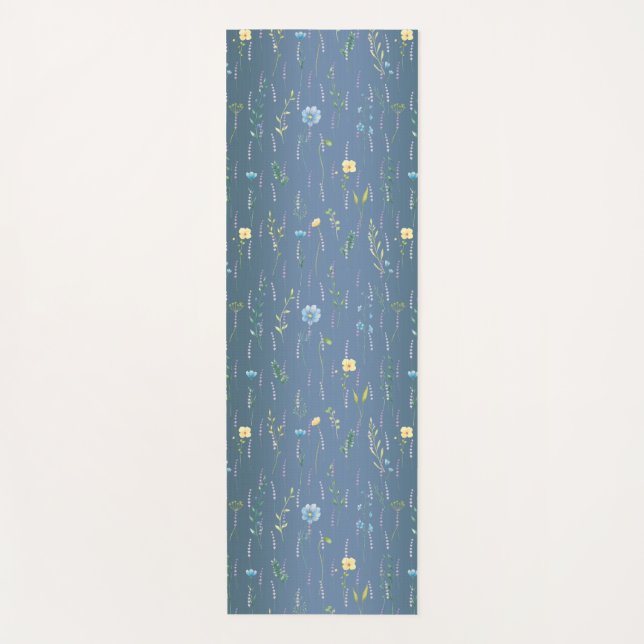 Tapete De Yoga Greenery Watercolor Flórida Botânica russa (Frente)