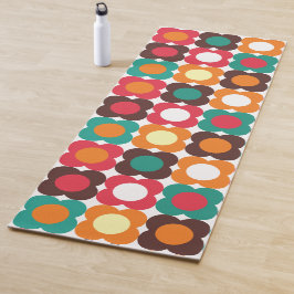 Tapete De Yoga Groovy 70s Retro Flower Pattern | Bold Boho Floral