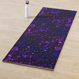 Tapete De Yoga Groovy Purple Black Ameyst