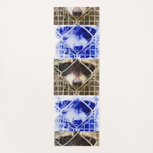 Tapete De Yoga guaxinim de ioga (Frente)