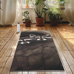 Tapete De Yoga Guaxinins Brown Cute Tree