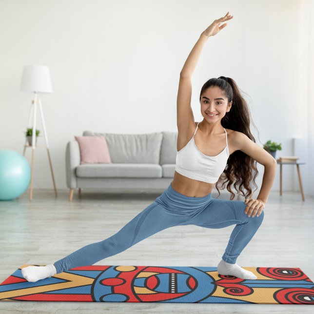 Tapete De Yoga guerreiro tribal africano (Criador carregado)