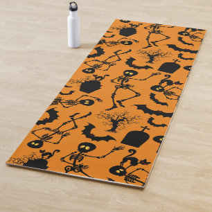 Tapete De Yoga Halloween Skeletons Macabre Dance
