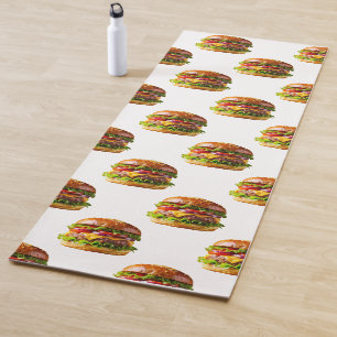 Tapete De Yoga Hambúrguer de SlipperyJoe's apetitoso crocante ba