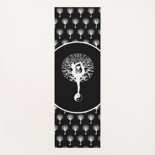 Tapete De Yoga Harmonia e Equilíbrio Yin Yang Tree of Life