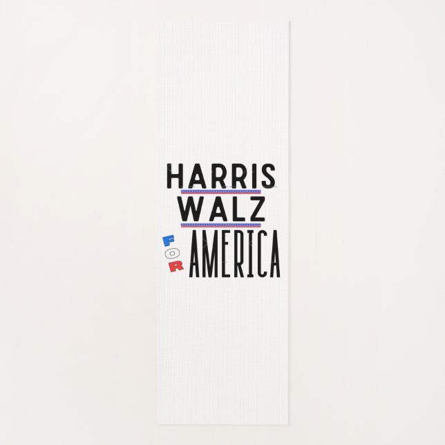 Tapete De Yoga Harris Walz 2024 Pin (Frente)
