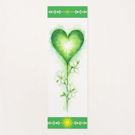 Tapete De Yoga Heart Chakra Yoga Mat | Green Lotus for Healing