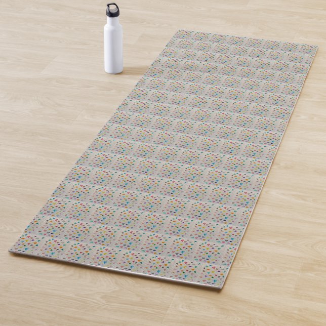 Tapete De Yoga Hearts Watercolor Yoga Mat (In Situ)