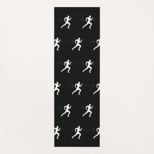 Tapete De Yoga Homem Runners Silhouette HeartBeat Line