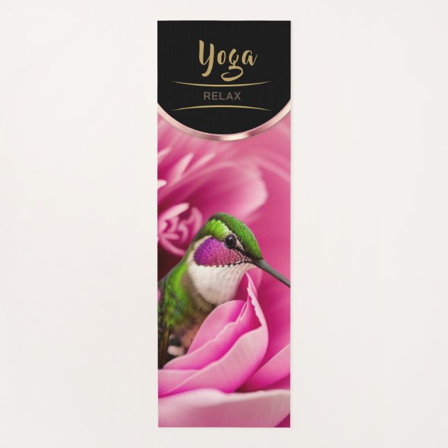 Tapete De Yoga Hummingbird na Flor - Ioga Mat (Frente)