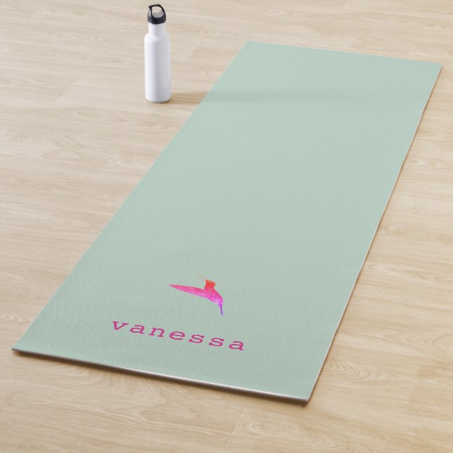 Tapete De Yoga Hummingbird Verde Personalizado (In Situ)