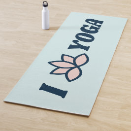 Tapete De Yoga I Love Yoga Fitness Blue Yoga Mat