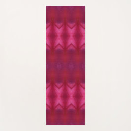 Tapete De Yoga Ikat de Flor Magenta
