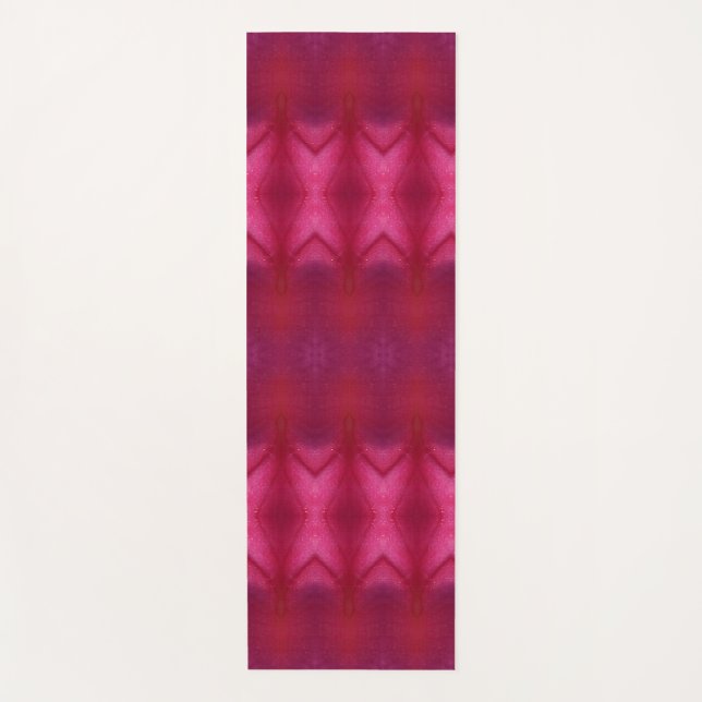Tapete De Yoga Ikat de Flor Magenta (Frente)