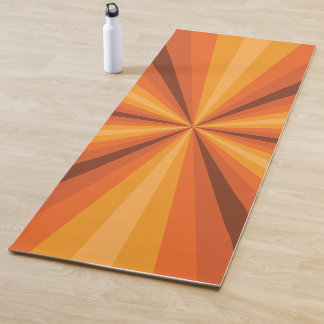 Tapete De Yoga Ilusão Óptica Laranja Ioga Mat