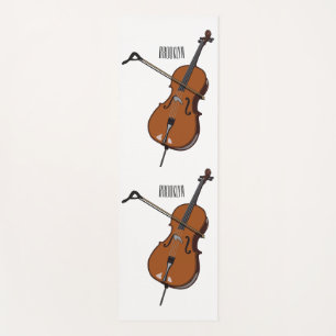 Tapete De Yoga Ilustração de desenho animado Cello