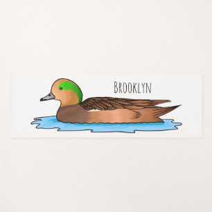 Tapete De Yoga Ilustração de desenho animado de ave-wigeon americ