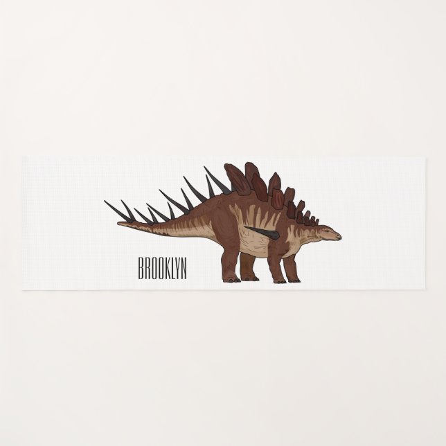 Tapete De Yoga Ilustração de desenho animado de Kentrosaurus (Frente (Horizontal))