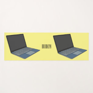 Tapete De Yoga ilustração de desenho animado de laptop