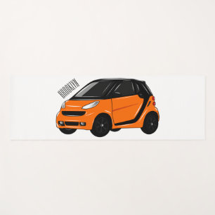 Tapete De Yoga Ilustração de desenho animado de microcarro