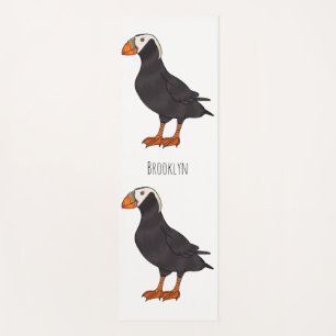 Tapete De Yoga Ilustração de desenho animado de pássaros puffin t