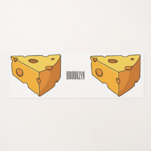 Tapete De Yoga Ilustração de desenho animado de queijo