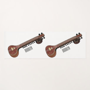 Tapete De Yoga Ilustração de desenho animado de violão