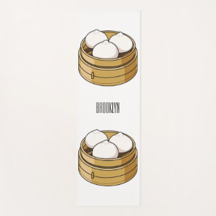 Tapete De Yoga Ilustração de desenho animado Dim sum