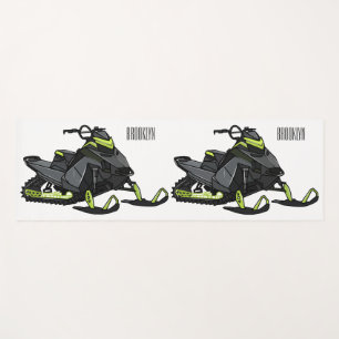 Tapete De Yoga Ilustração de desenho animado Snowmobile