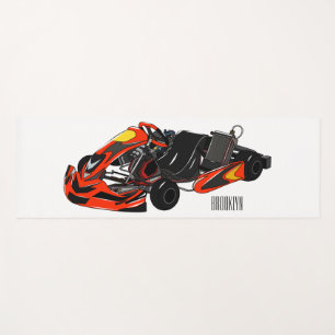 Tapete De Yoga Ilustração de desenho de corrida de Kart