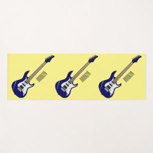 Tapete De Yoga Ilustração de desenho de guitarra elétrica