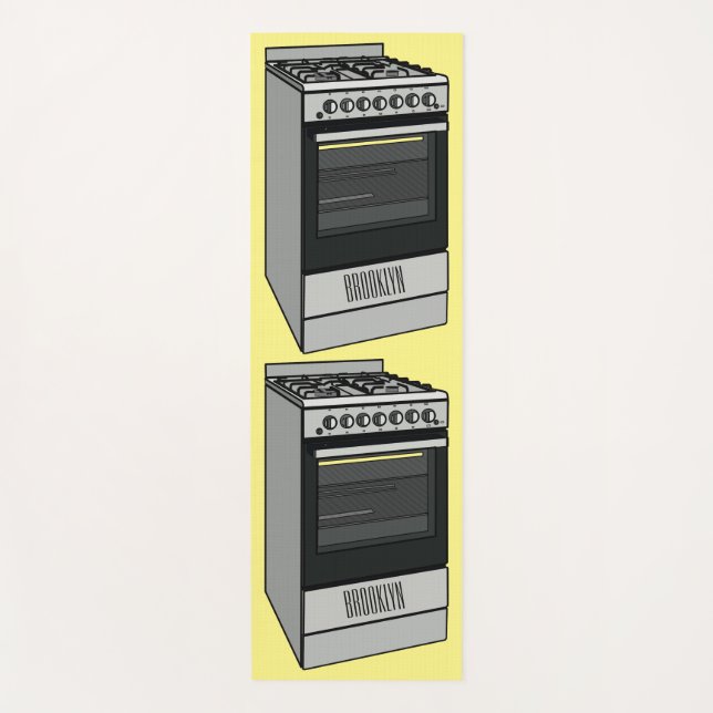Tapete De Yoga Ilustração de desenho do fogão elétrico (Frente)