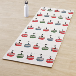 Tapete De Yoga Ilustração de Elevação de Esquema Retroativo