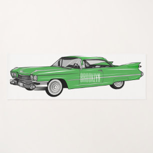 Tapete De Yoga Ilustração do desenho animado Classic car 1959