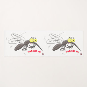 Tapete De Yoga Imagem de desenho animado de insetos mosquitos eng
