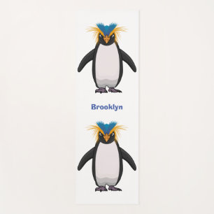 Tapete De Yoga Imagem do desenho animado de pinguim macarrão-bra