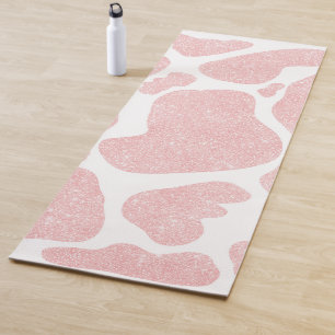 Tapete De Yoga Impressão animal em grandes manchas brancas, rosa