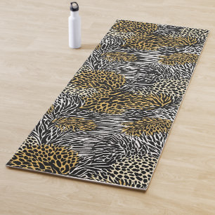 Tapete De Yoga Impressão animal mista Zebra Leopard Tiger Mistura