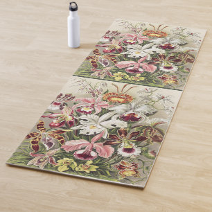 Tapete De Yoga Impressão Botânica Vintage de Orquídea de Ernst Ha