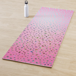 Tapete De Yoga Impressão de Chita Rosa-Rosa