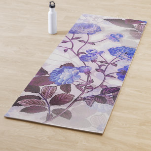 Tapete De Yoga Impressão de Flor Roxo bonito