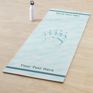 Tapete De Yoga Impressão de Pata de Urso Polar