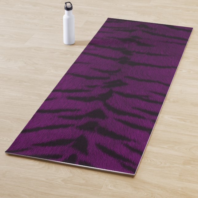 Tapete De Yoga Impressão de Pele de Tigre Roxo (In Situ)
